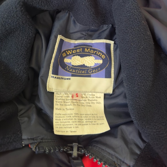 West Marine Nautical Gear Nylon PVC Coating Weather Rain Small Red Jacket - Picture 13 of 13